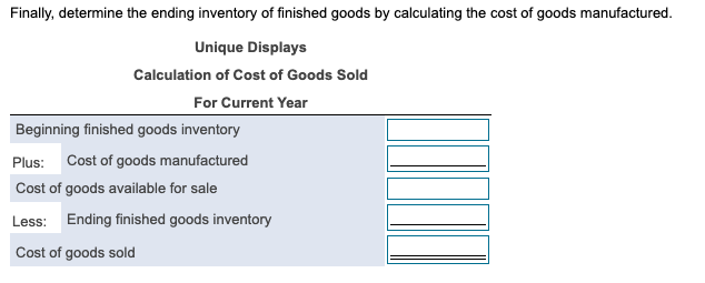 Solved Calculation of Direct Materials Used For Current Year 