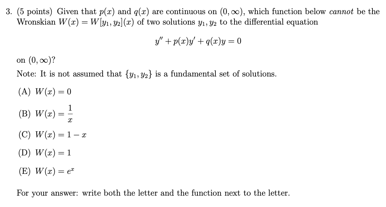 Solved 3 5 Points Given That P X And Q X Are Continu Chegg Com