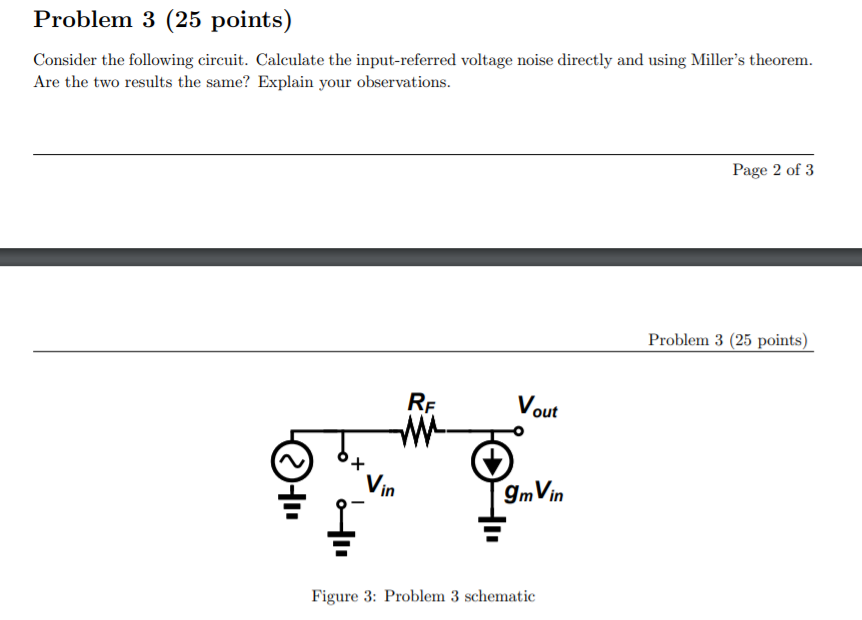 Solved Problem 3 (25 points) Consider the following circuit. | Chegg.com