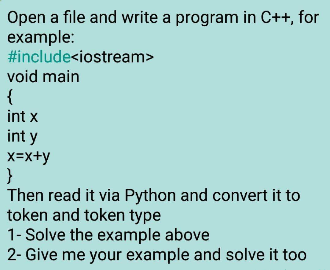 Solved Open a file and write a program in C++, for example: | Chegg.com