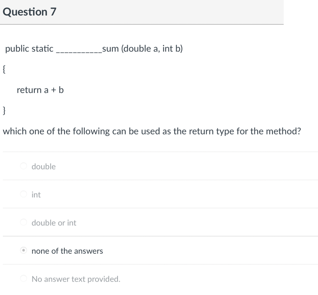 Solved which one of the following can be used as the return | Chegg.com