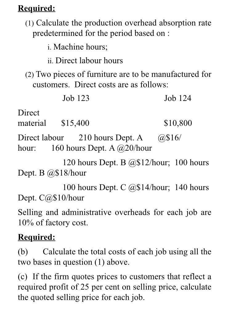 Solved Q2 The Following Data Relate To A Manufacturing Chegg