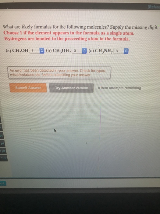 Solved What Are Likely Formulas For The Following Molecules? | Chegg.com