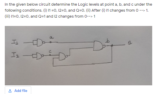 Solved In the given below circuit determine the Logic levels | Chegg.com