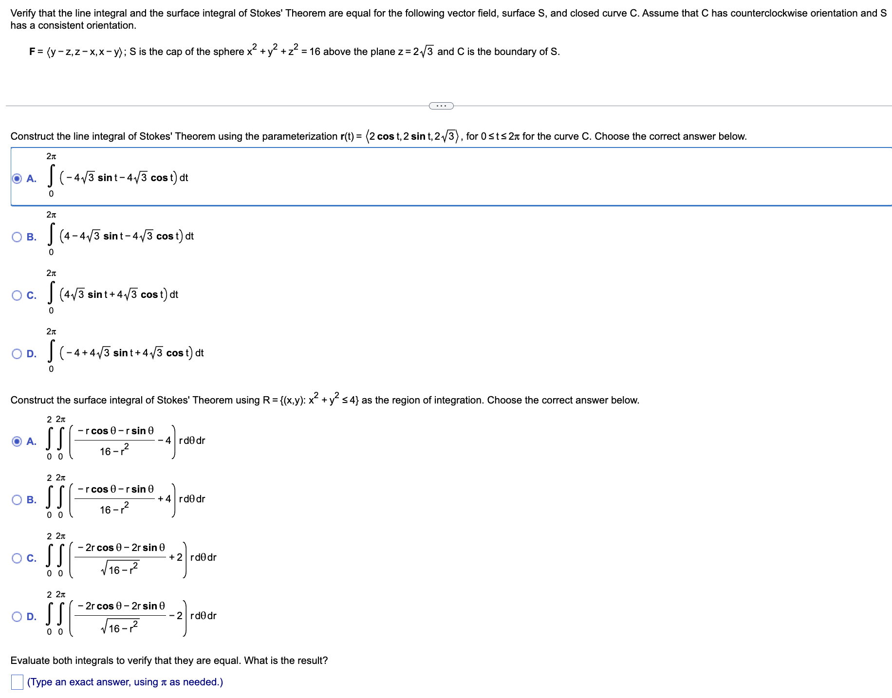 Solved F Y Z Z X X Y S ﻿is The Cap Of The Sphere