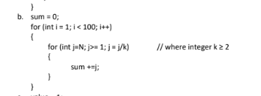 Solved \} b. sum = 0 ; for ( int i=1;i