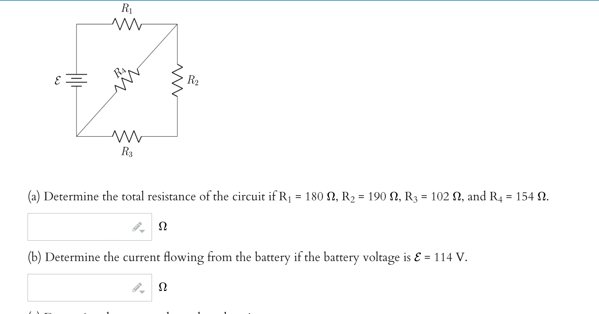 Solved (a) Determine the total resistance of the circuit if | Chegg.com