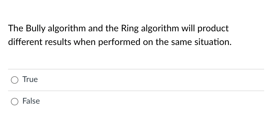Solved In an election algorithm (Bully or ring), multiple | Chegg.com