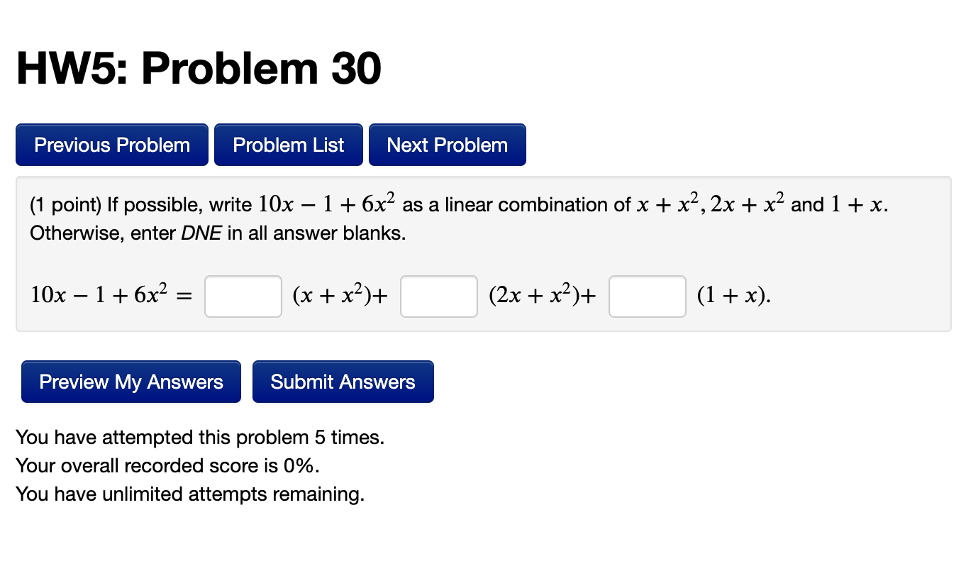 Solved HW5: Problem 30 Previous Problem Problem List Next | Chegg.com