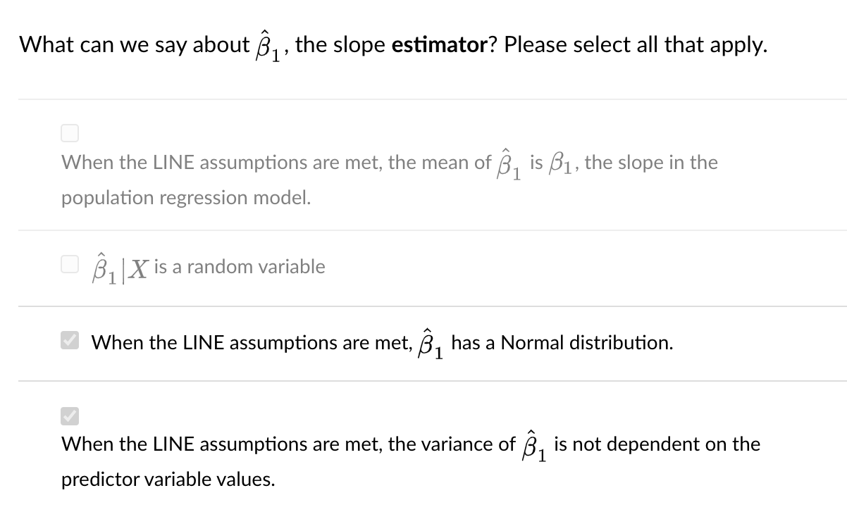 Solved What can we say about êŋ, the slope estimator? Please | Chegg.com