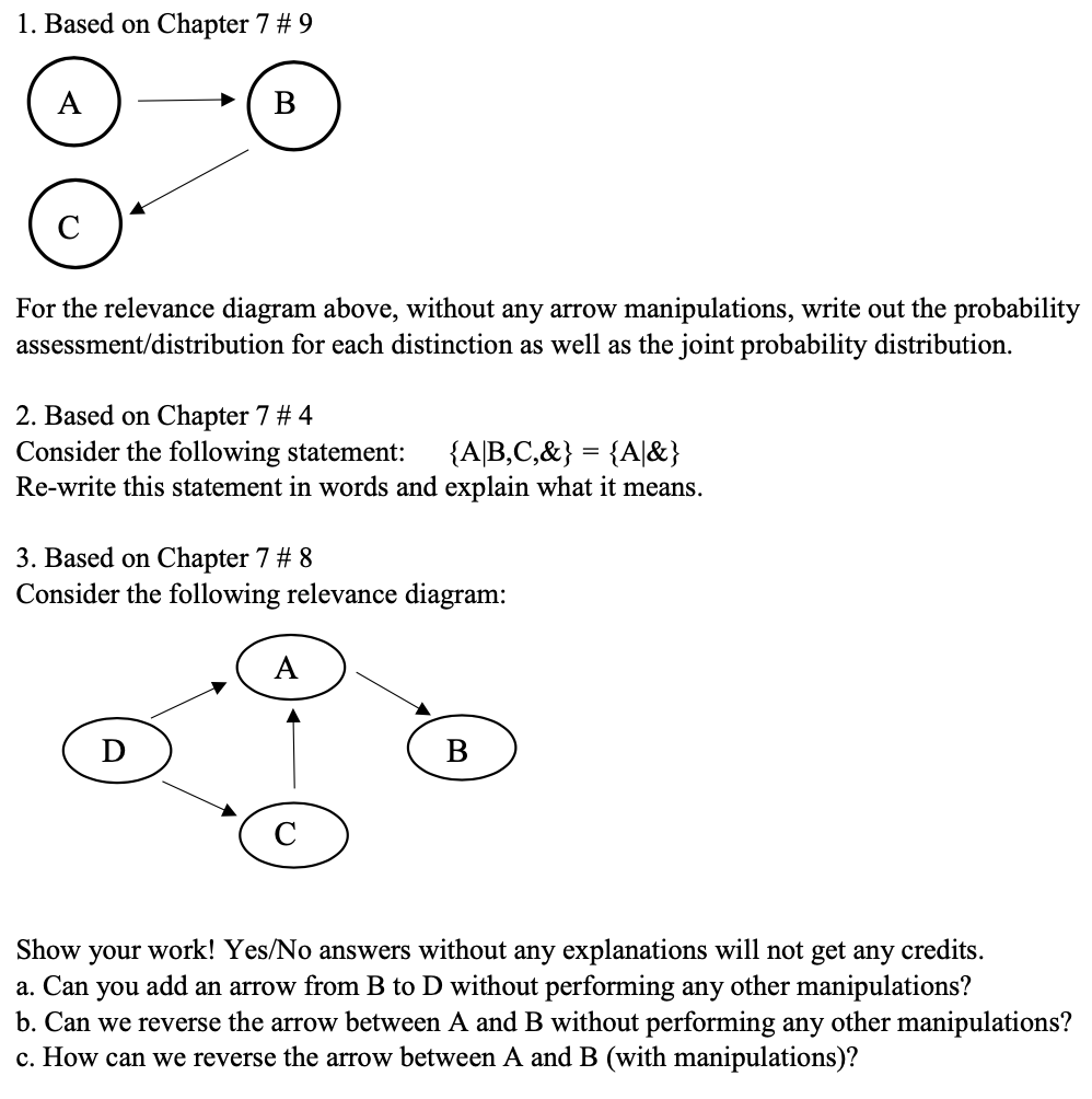 Solved 1. Based On Chapter 7 #9 A B For The Relevance | Chegg.com