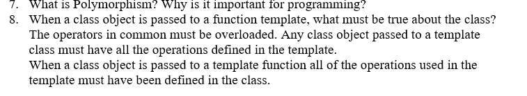 Solved 8. When a class object is passed to a function | Chegg.com