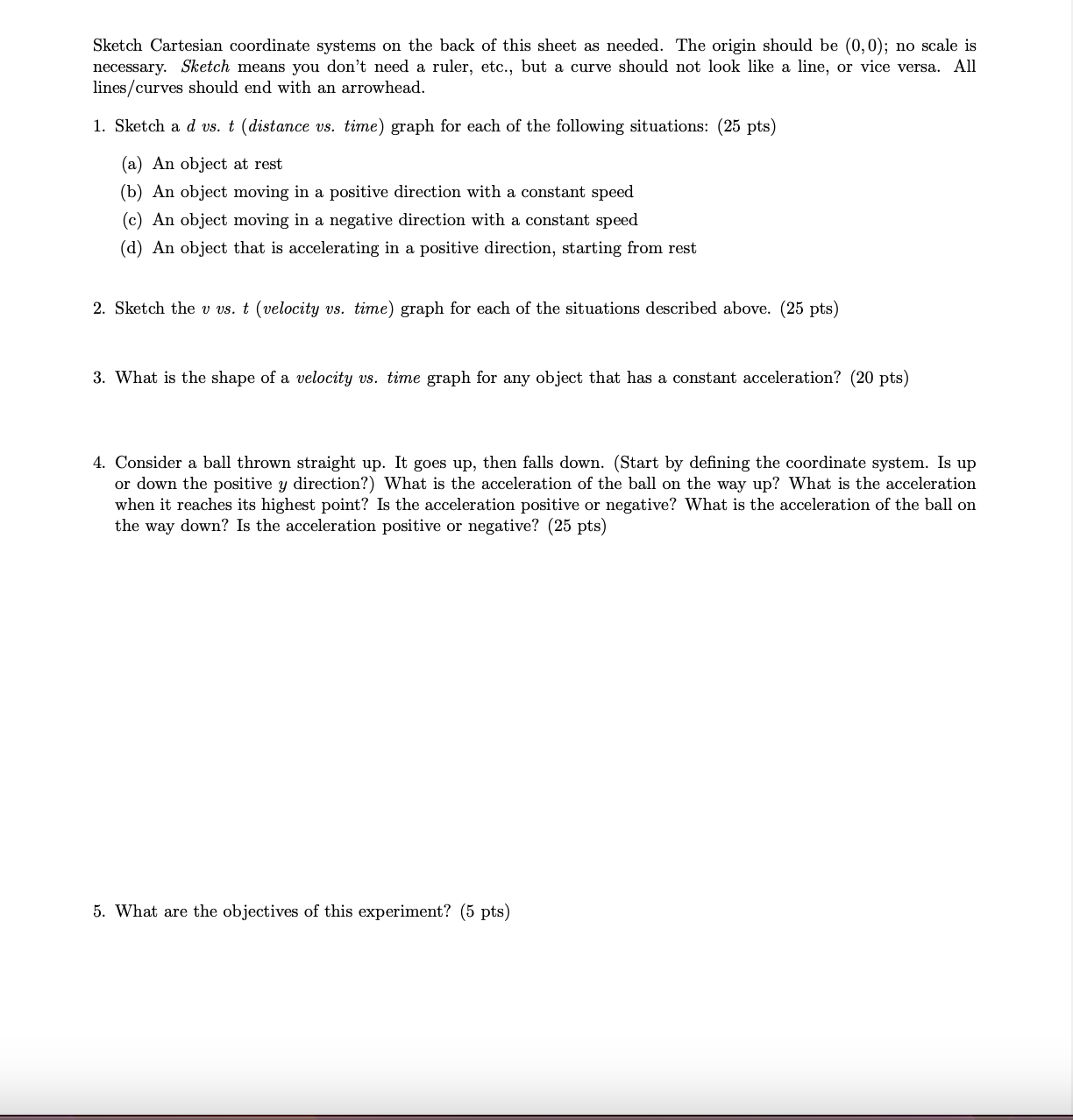 Solved Sketch Cartesian coordinate systems on the back of | Chegg.com