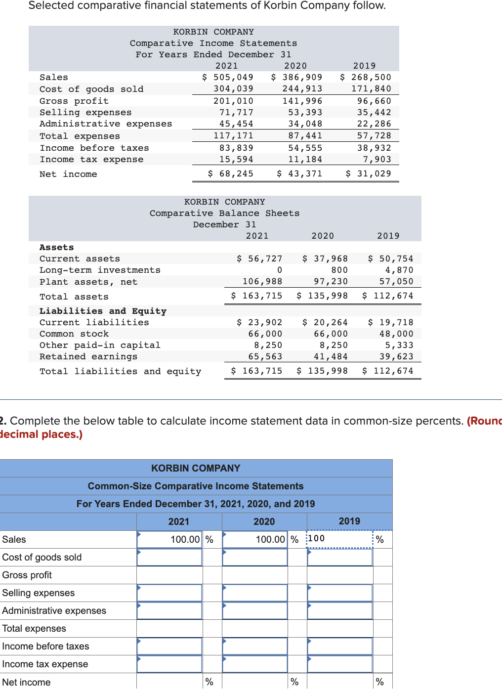 Solved 2 Complete The Below Table To Calculate Income 7617