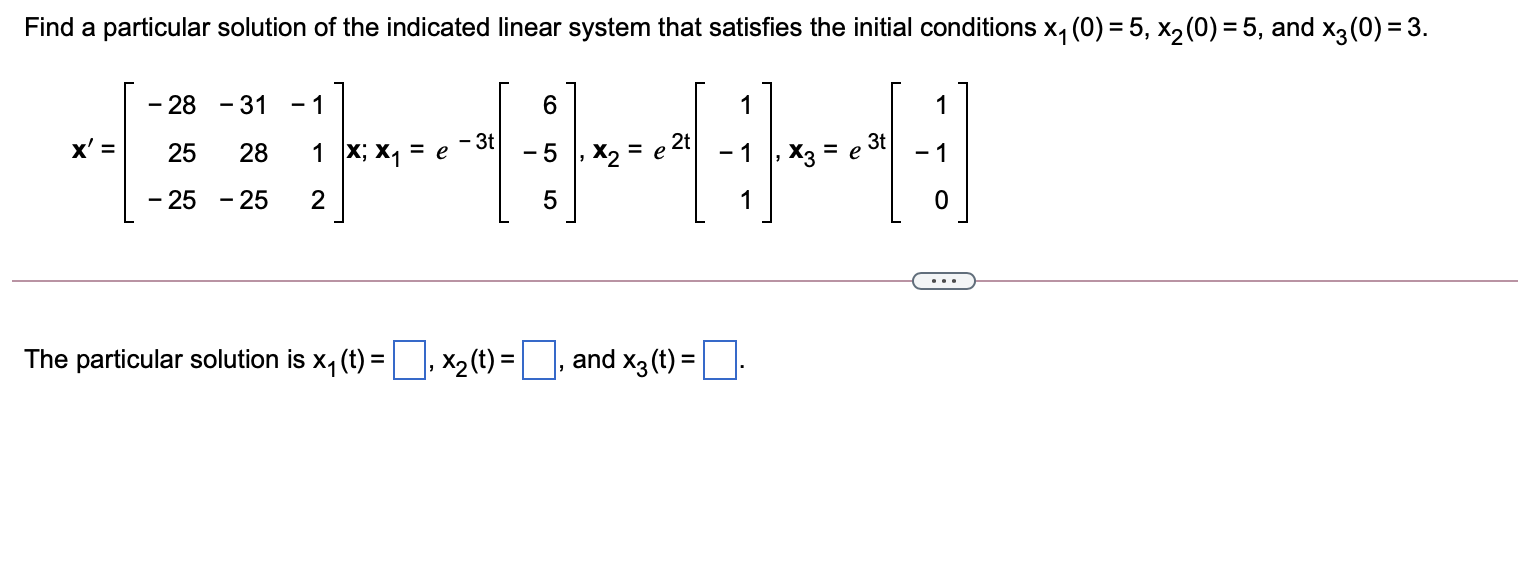 solved-find-a-particular-solution-of-the-indicated-linear-chegg