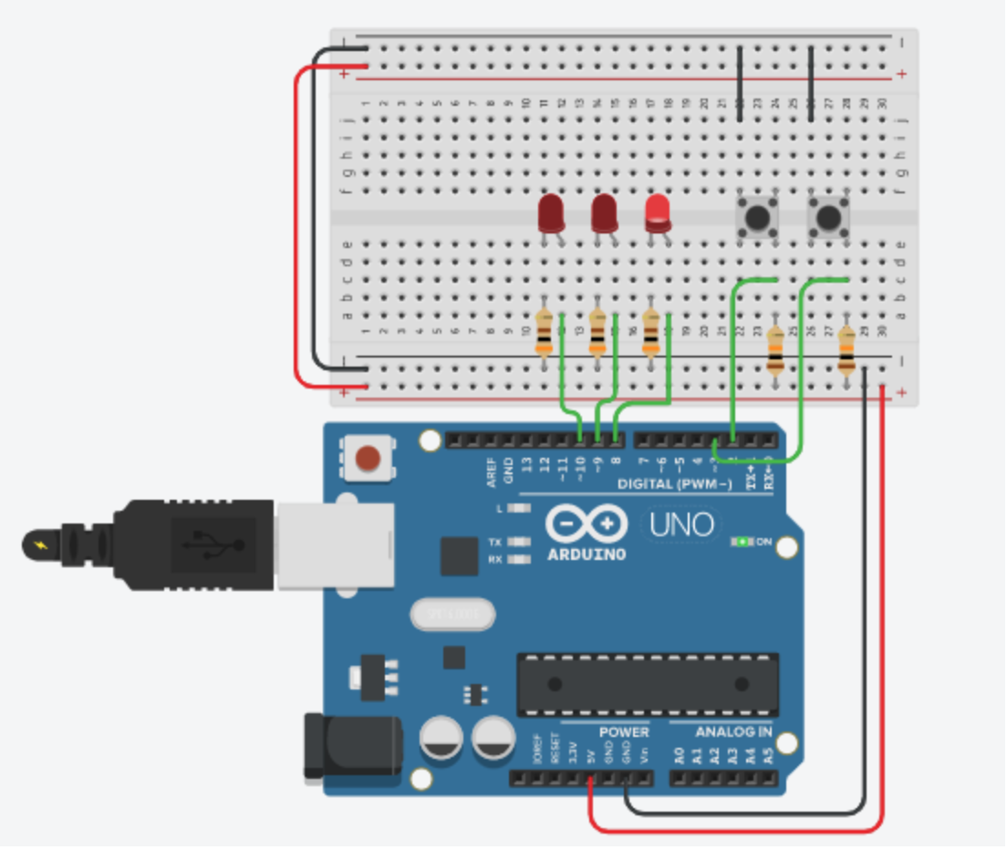 Solved O AREF DIGITAL (PWM-) O UNO ON ARDUINO POWER ANALOG | Chegg.com