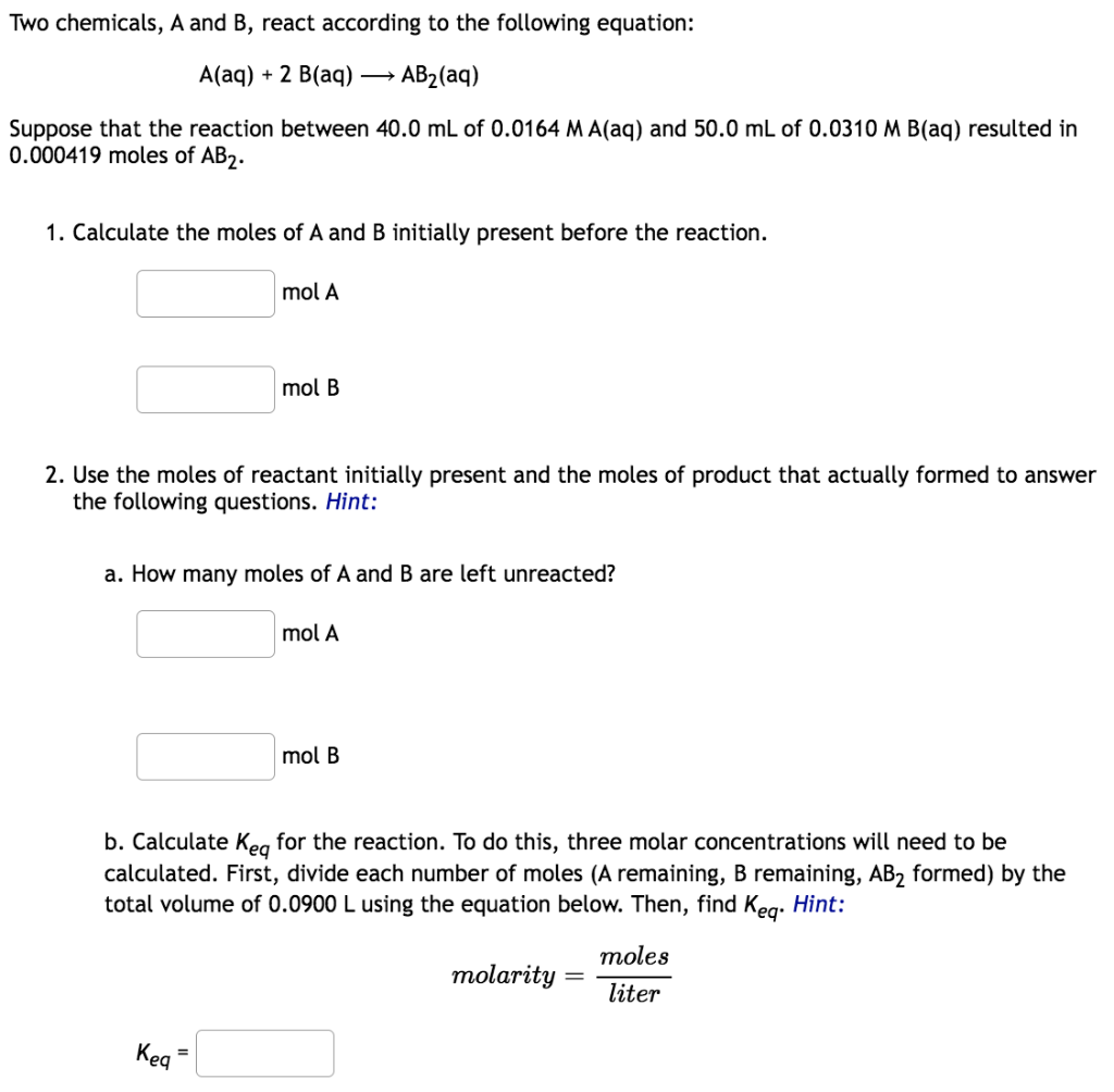 Solved Prelab for Experiment 5 - The Iron(III)-Thiocyanate | Chegg.com