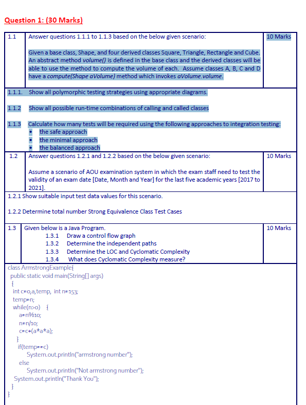 Solved 1 1 10 Marks Question 1 30 Marks Answer Questions Chegg Com