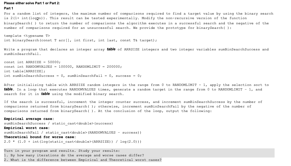 Solved Please Provide An Original Answer In C++. Do Not Copy | Chegg.com