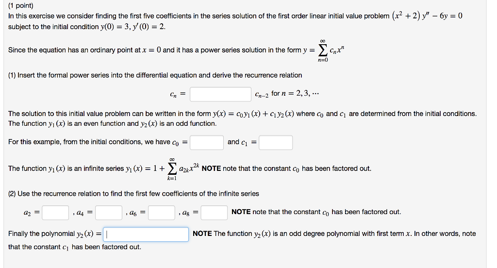 Solved In this exercise we consider finding the first five | Chegg.com