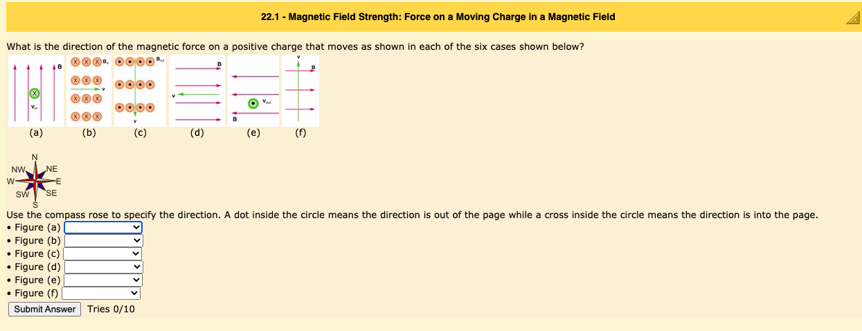 Solved 22.1 - Magnetic Field Strength: Force on a Moving | Chegg.com