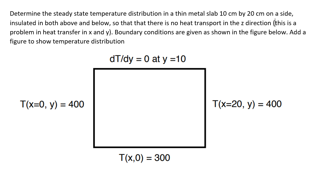 Solved Determine the steady state temperature distribution | Chegg.com
