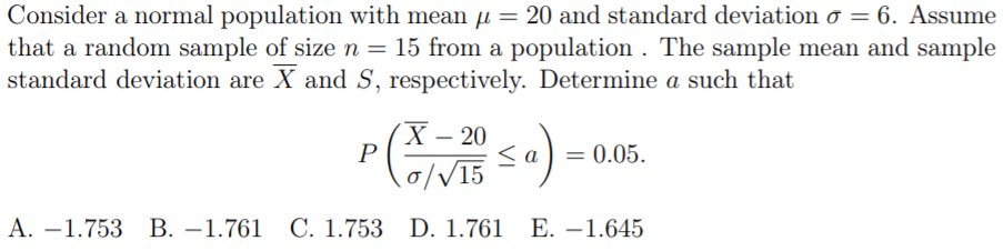 Solved Consider a normal population with mean u = 20 and | Chegg.com