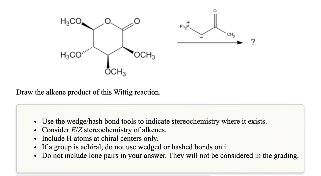 Solved H3CO. Php CH ? H3CO OCH3 OCH3 Draw the alkene product