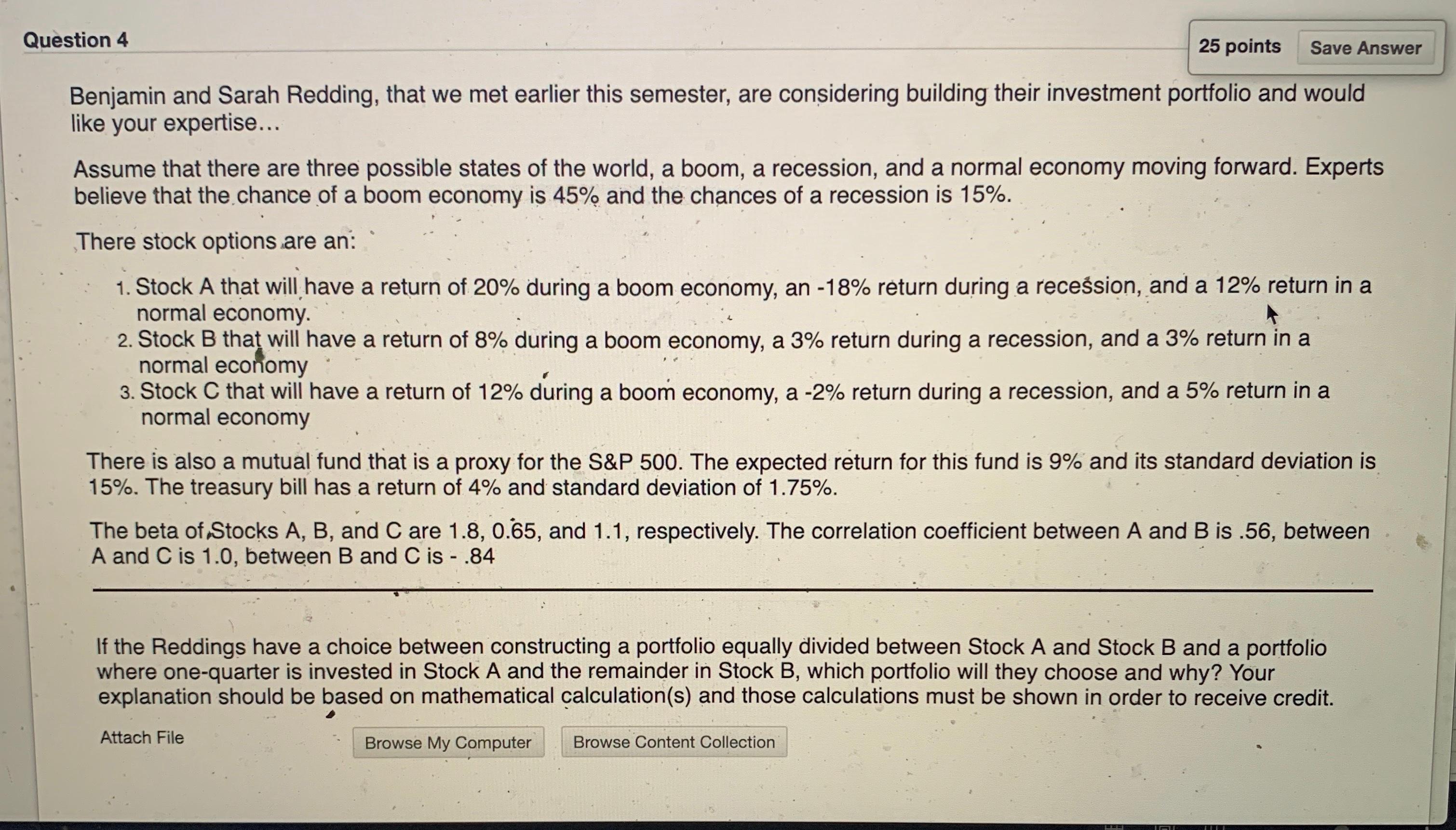Solved Save Answer Question 4 25 points Benjamin and Sarah | Chegg.com