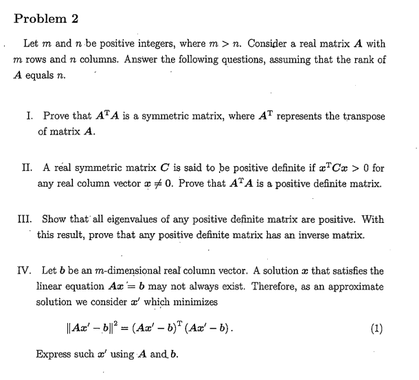 Solved Problem 2 Let M And N Be Positive Integers, Where M > | Chegg.com