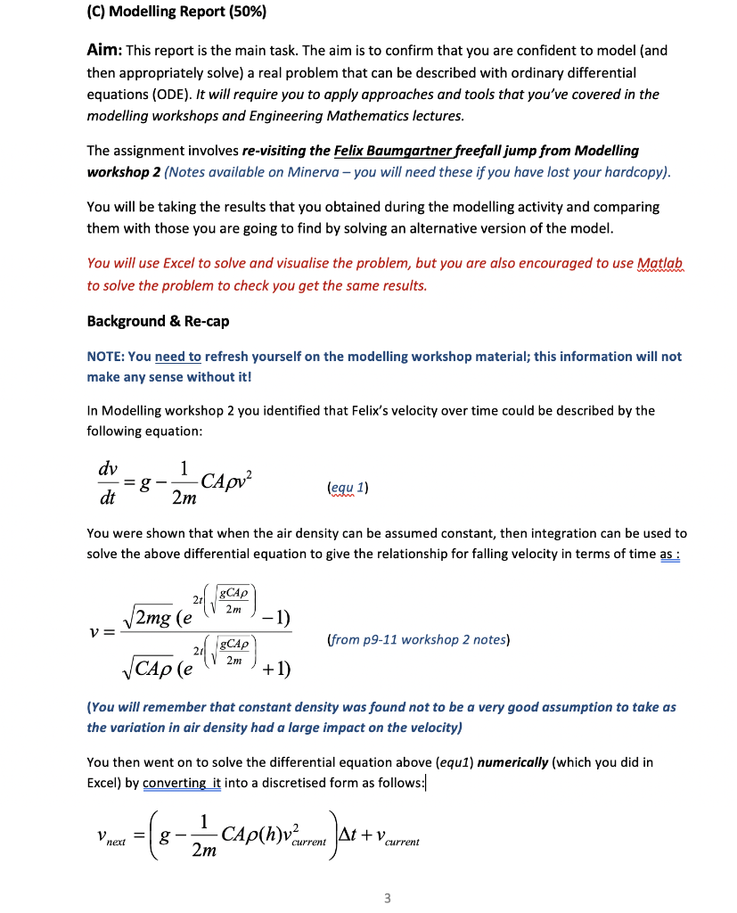 Solved Analytically solve the above ODE (equ2) to find the | Chegg.com