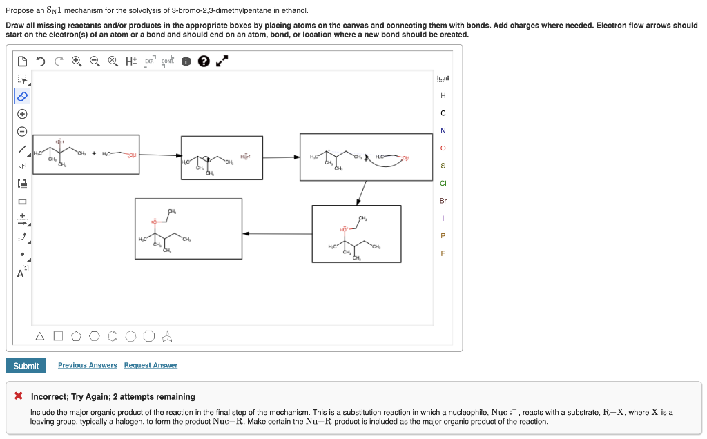 Solved Propose An SN1SN1 Mechanism For The Solvolysis | Chegg.com