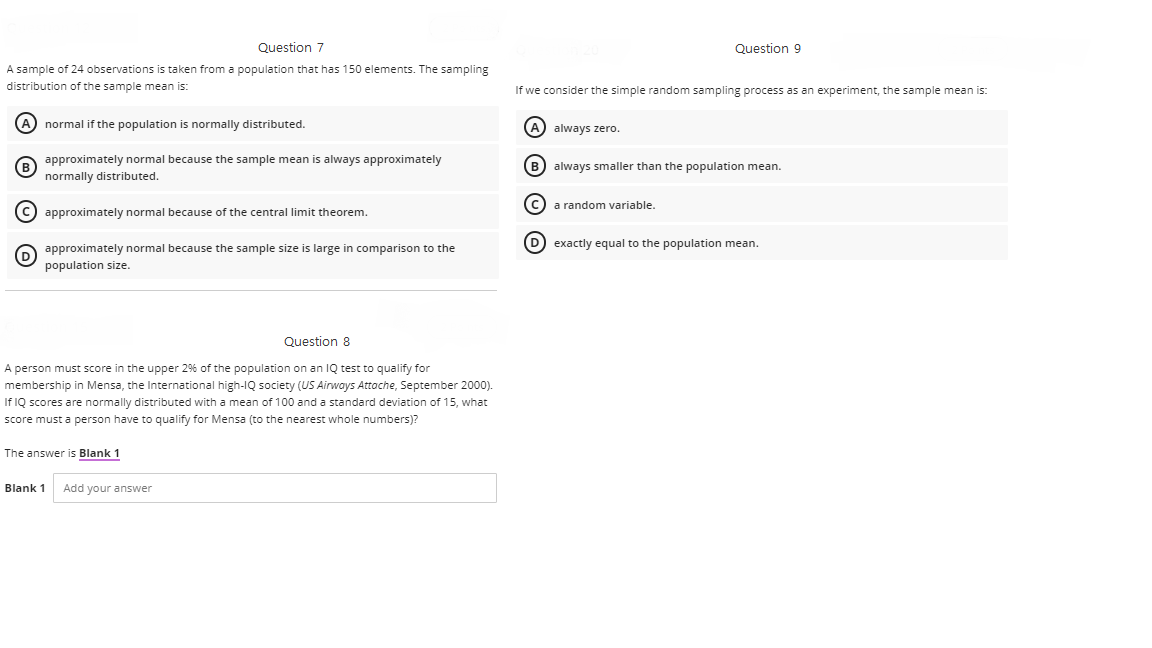 Solved Question 9 Question 7 A Sample Of 24 Observations Is Chegg Solved Question 9 Question 7 A Sample Of 24 Observations Is Chegg