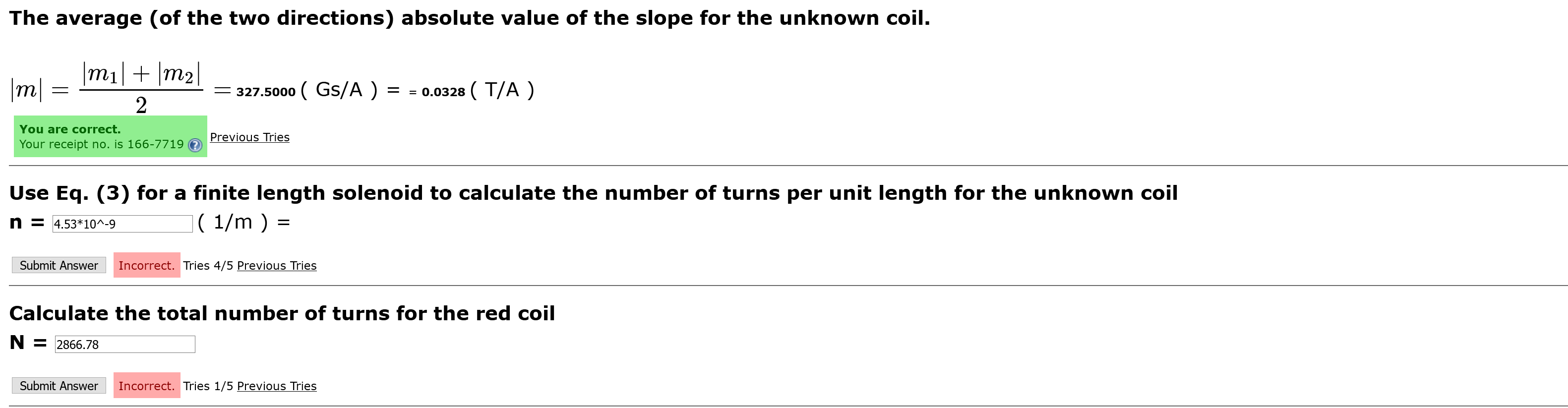 Solved 2.7. Find the number of turns for an unknown coil. | Chegg.com