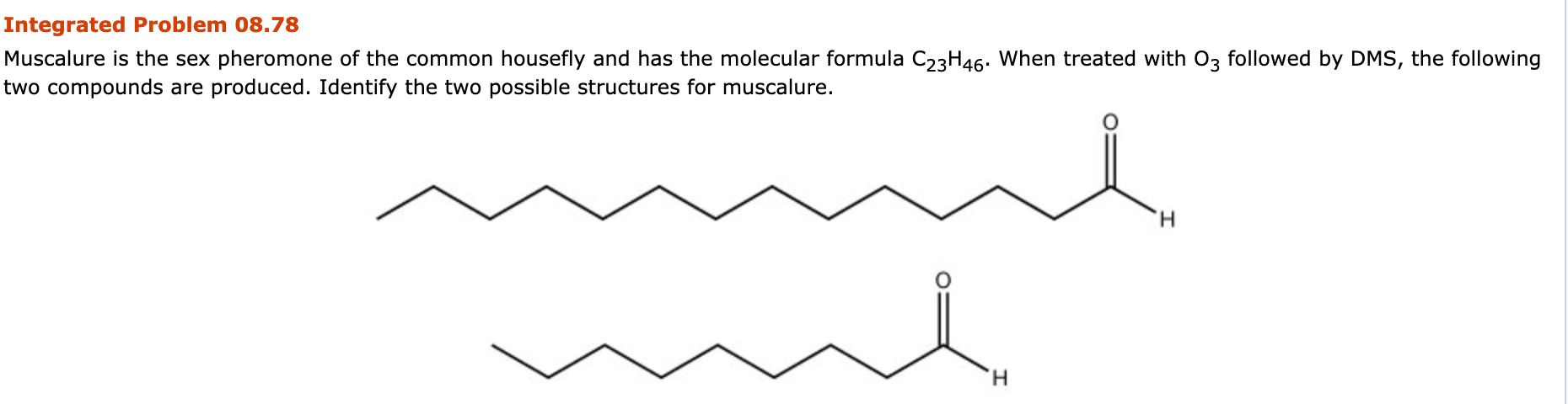 Solved Integrated Problem 0878 Muscalure Is The Sex 1963