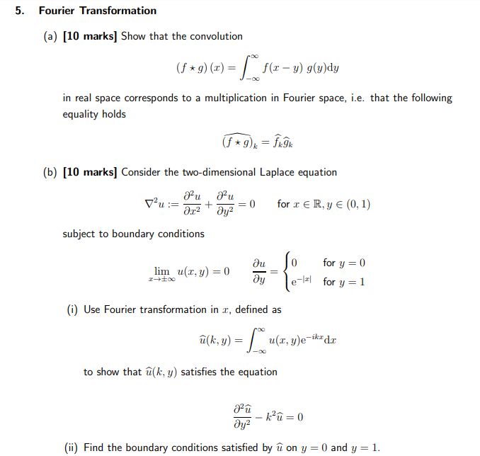 5 Fourier Transformation A 10 Marks Show That Chegg Com