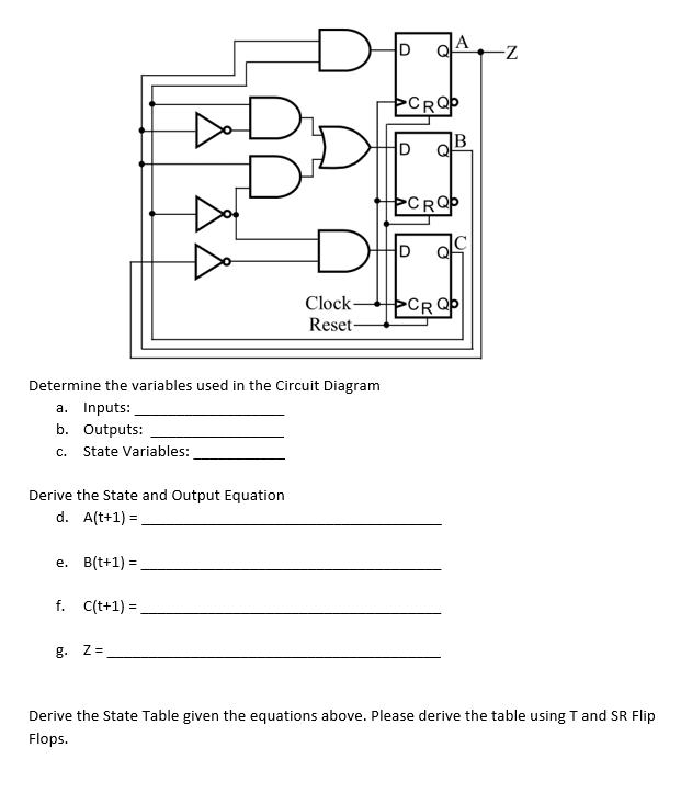 Solved A Z Pcrop B A Pcr Qp D Clock Reset Cr Determine Chegg Com