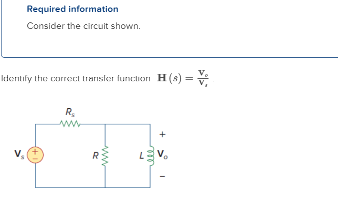 Solved Required information Consider the circuit shown. | Chegg.com
