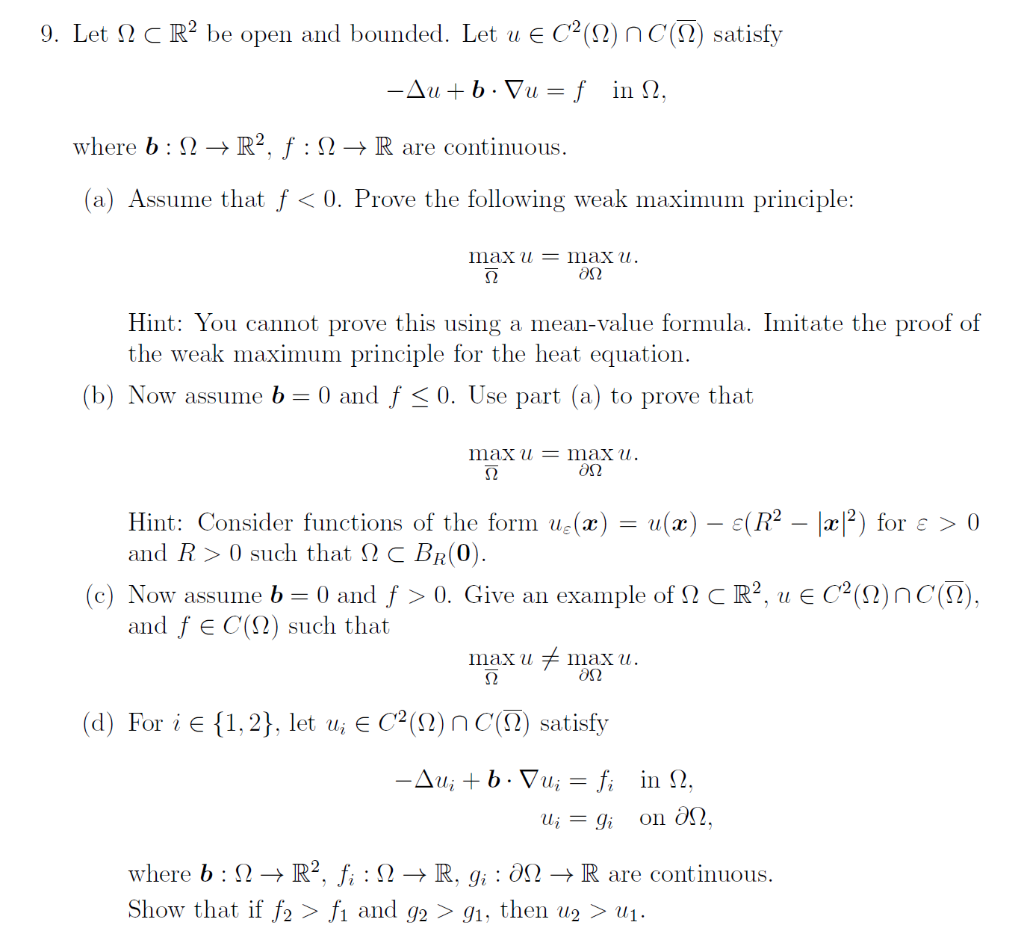 9 Let 2 C Rº Be Open And Bounded Let U C 12 Chegg Com