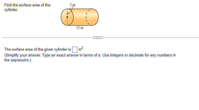 surface area of a cylinder questions and answers