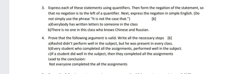 Solved 3. Express Each Of These Statements Using | Chegg.com