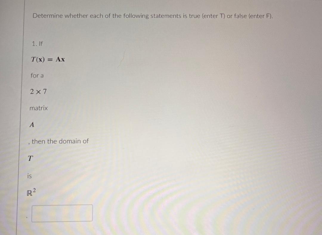 Solved Determine whether each of the following statements is | Chegg.com