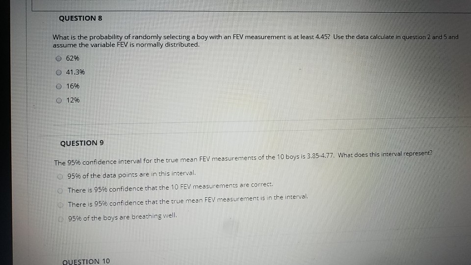 Solved Questions 1-12 refer to this data set. The following | Chegg.com