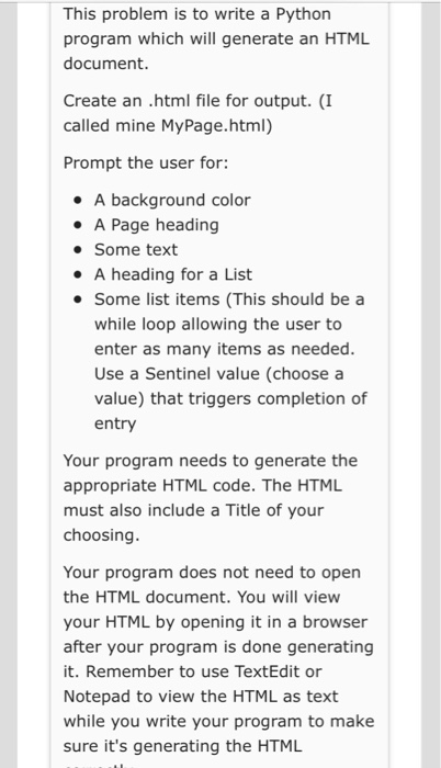 Solved This problem is to write a Python program which will | Chegg.com