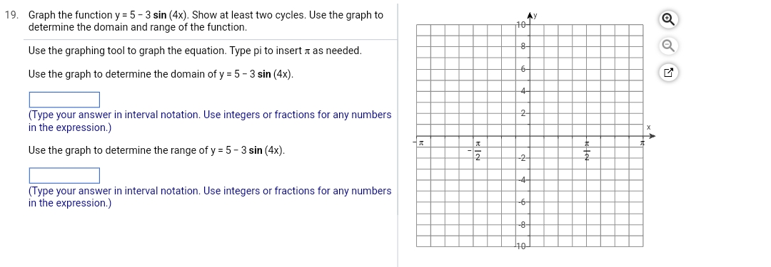 Solved Graph the function y=5-3sin(4x). ﻿Show at least two | Chegg.com