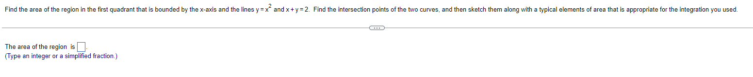 Solved The area of the region is(Type an integer or a | Chegg.com