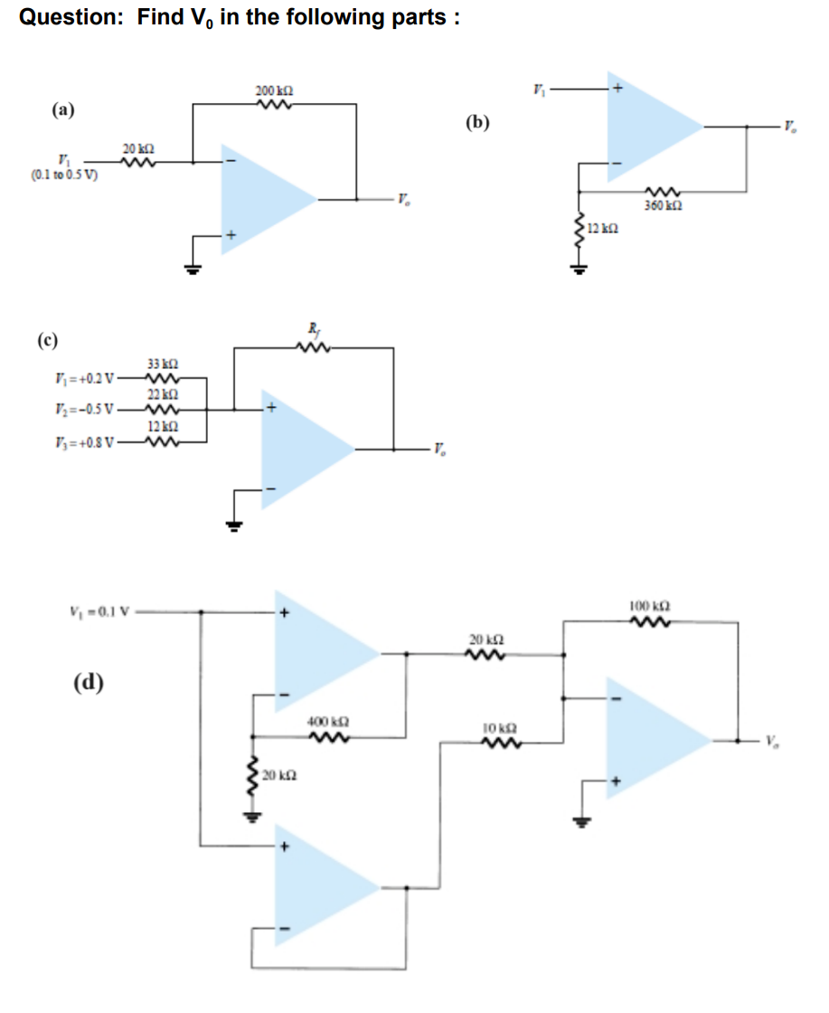 Solved Below Is An OPERATIONAL AMPLIFIER QUESTION.Please | Chegg.com