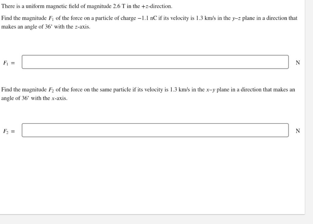 Solved There is a uniform magnetic field of magnitude 2.6 T | Chegg.com