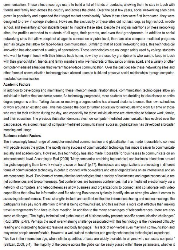 Solved SECTION A [100 Marks] Computer-Mediated Communication | Chegg.com