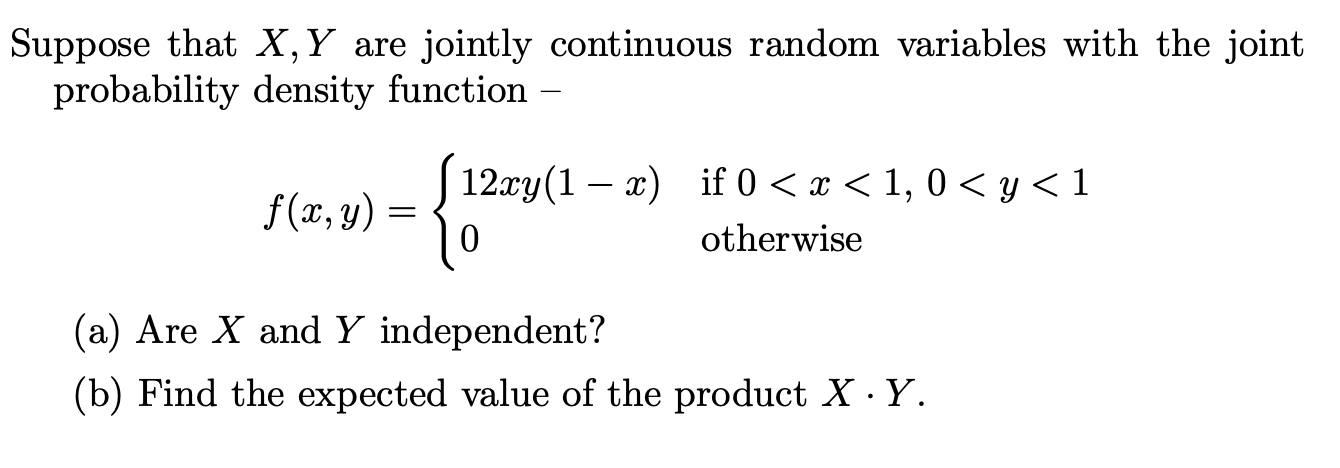 Solved Suppose That X,Y Are Jointly Continuous Random | Chegg.com